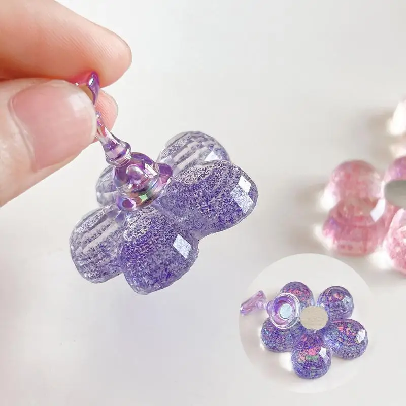 1 Ensemble de Supports Magnétiques pour Ongles, pour la Pratique, l'Entraînement et la Présentation, avec Motifs Paillettes, Sequins et Fleurs, en Plastique, pour Faux Ongles, Outils de Manucure