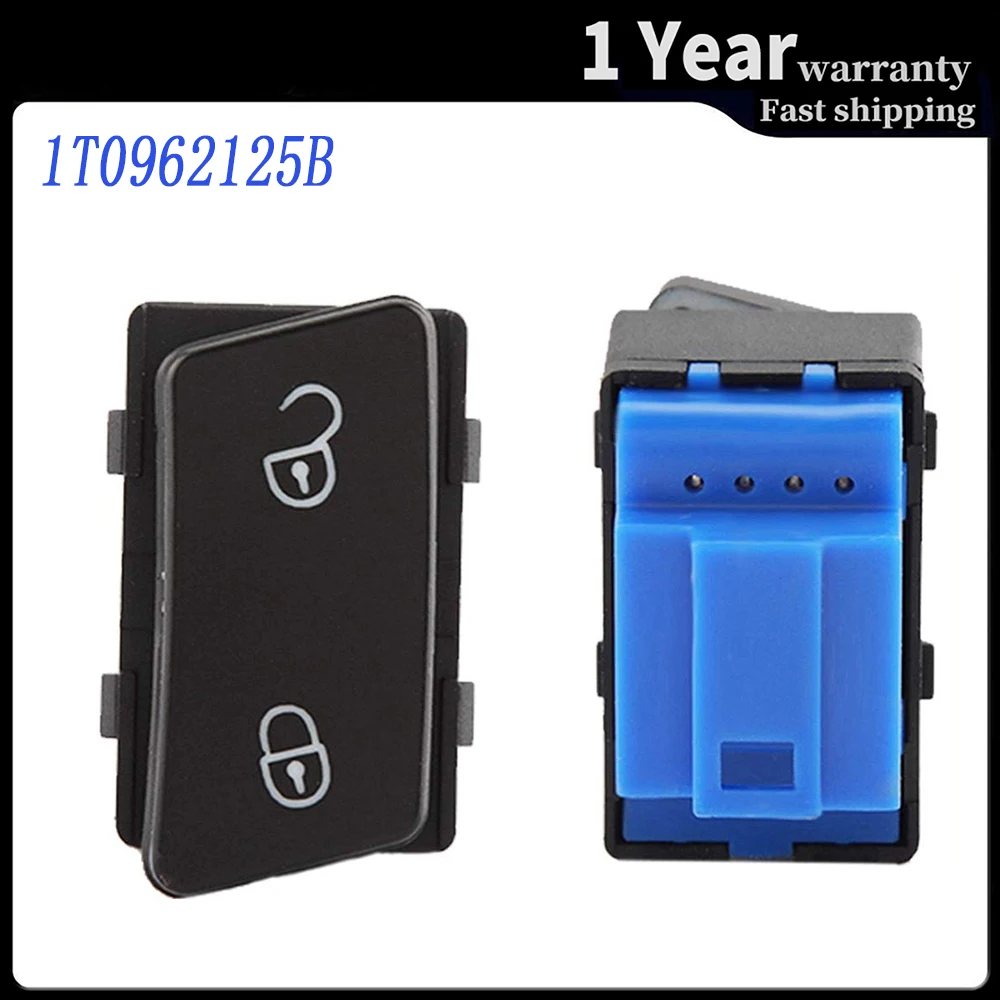 1T0962125B Central Door Control Locking Lock Unlock Switch Button for Volkswagen VW Caddy Touran 2003-2012 2013 2014 2015