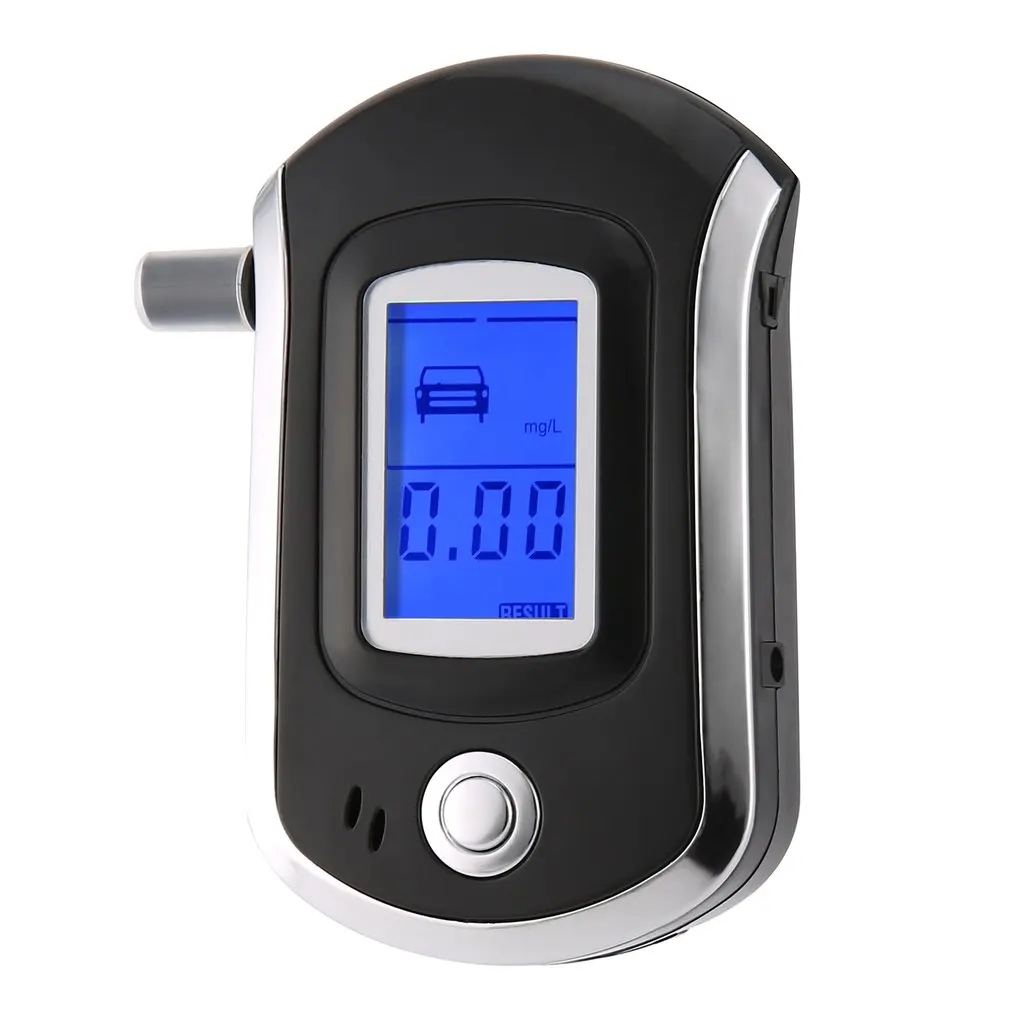 Professional Digital Breath Alcohol Tester Breathalyzer with LCD Dispaly with11 Mouthpieces AT6000 Hot Selling dfdf