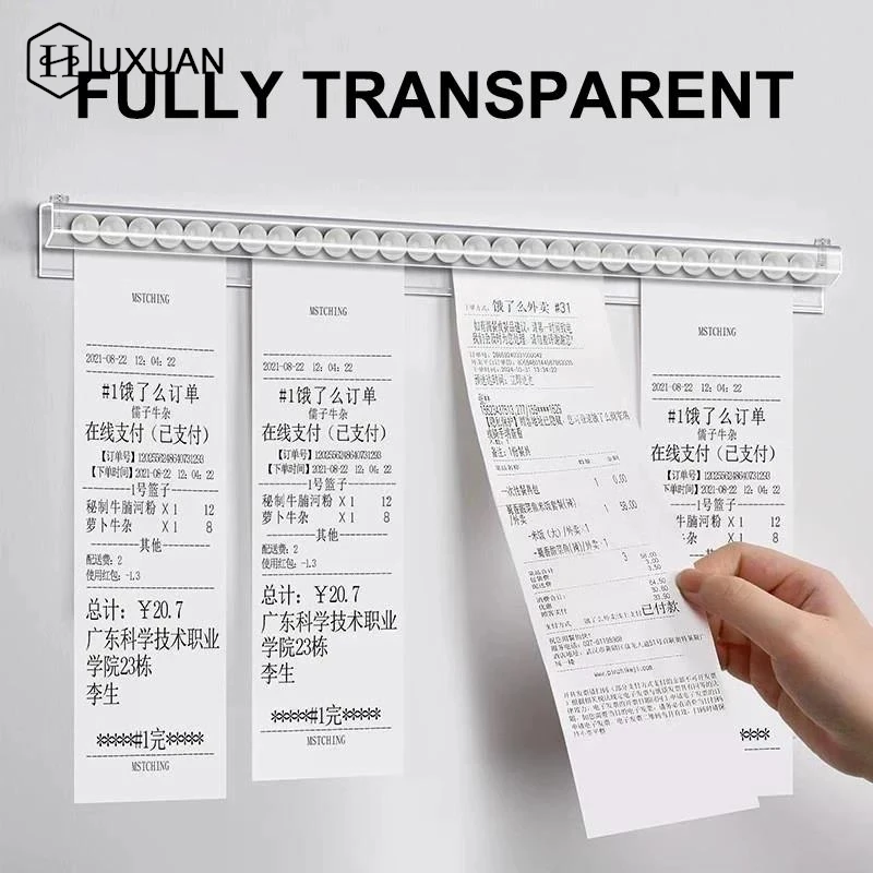 

1/2Pcs 30/40/50CM Kitchen Takeaway Order Organizer Ticket Holder PVC Takeout Orders Restaurant Tickets Rack For Cafes Pubs