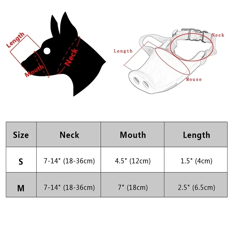 Dog Mouth Muzzle Muffle Mask Breathable Adjustable Funny Cute Pig Nose Anti Biting Barking Eating Puppy Training Pet Accessories