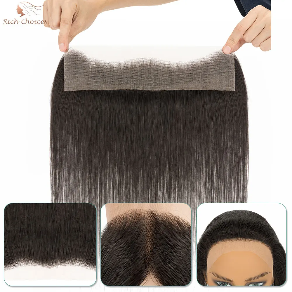 Rich Choices 1.5x11 Ultra-Thin HD Lace Closure  8x30cm Full Hairline Human Hair Toppers Pre Plucked Invisible Natural Hairpieces