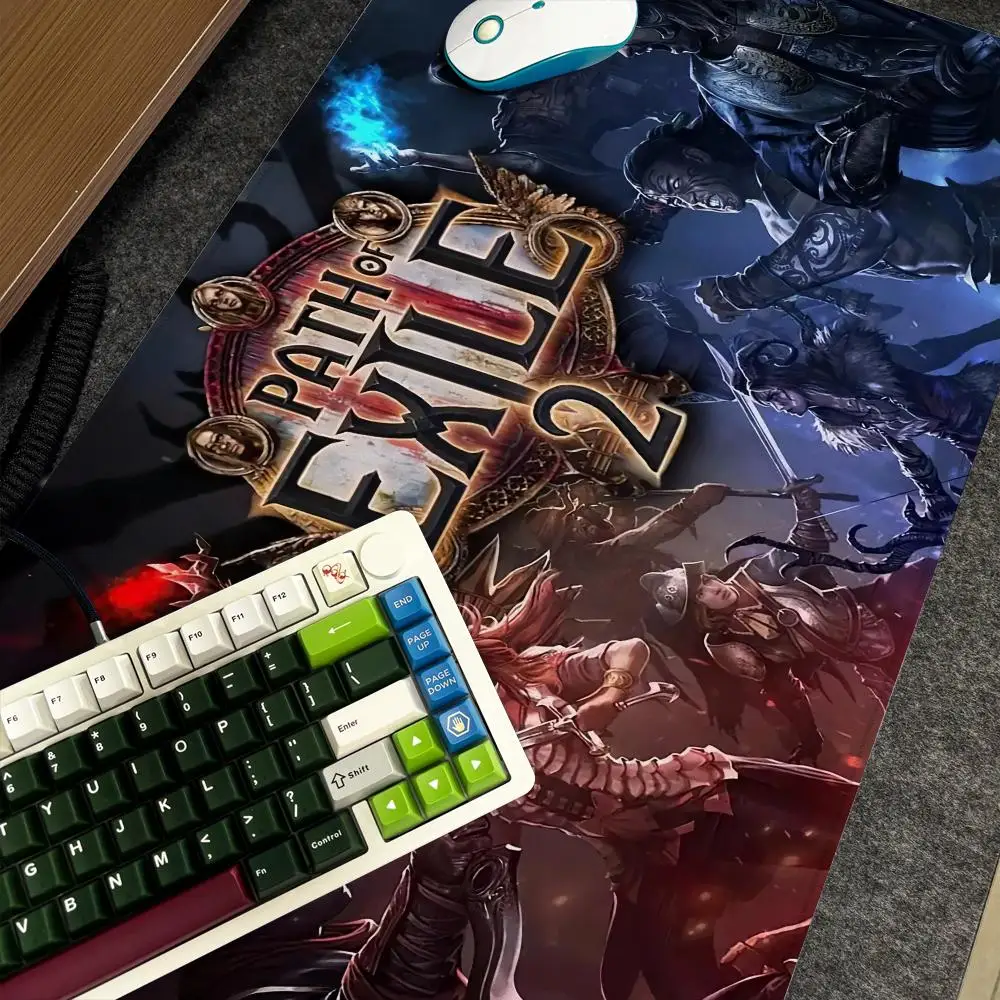 P-Path of Exile 2 Mauspad Xxl Computer Große rutschfeste Gamer-Tastatur 90 x 40 cm Art Design HD-Schreibtischunterlage