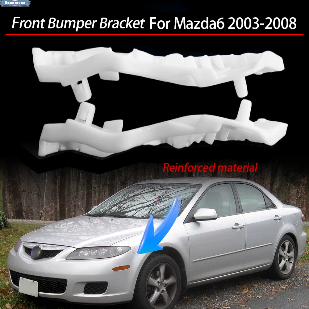 For Mazda6 2003-2008 2Pcs Car OEM Front Bumper Mounting Brackets