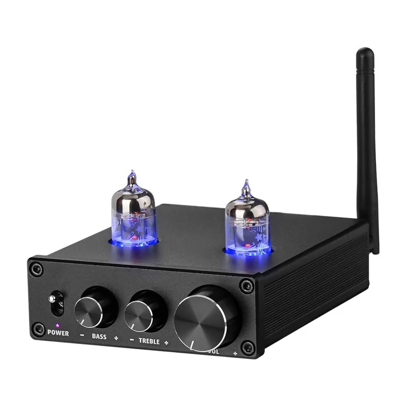 A3 PRO GE5654 Tube Preamplifier Bluetooth 5.0 with Treble & Bass Adjustment DC12V HiFi Audio Preamp for Home Audio Amplifier