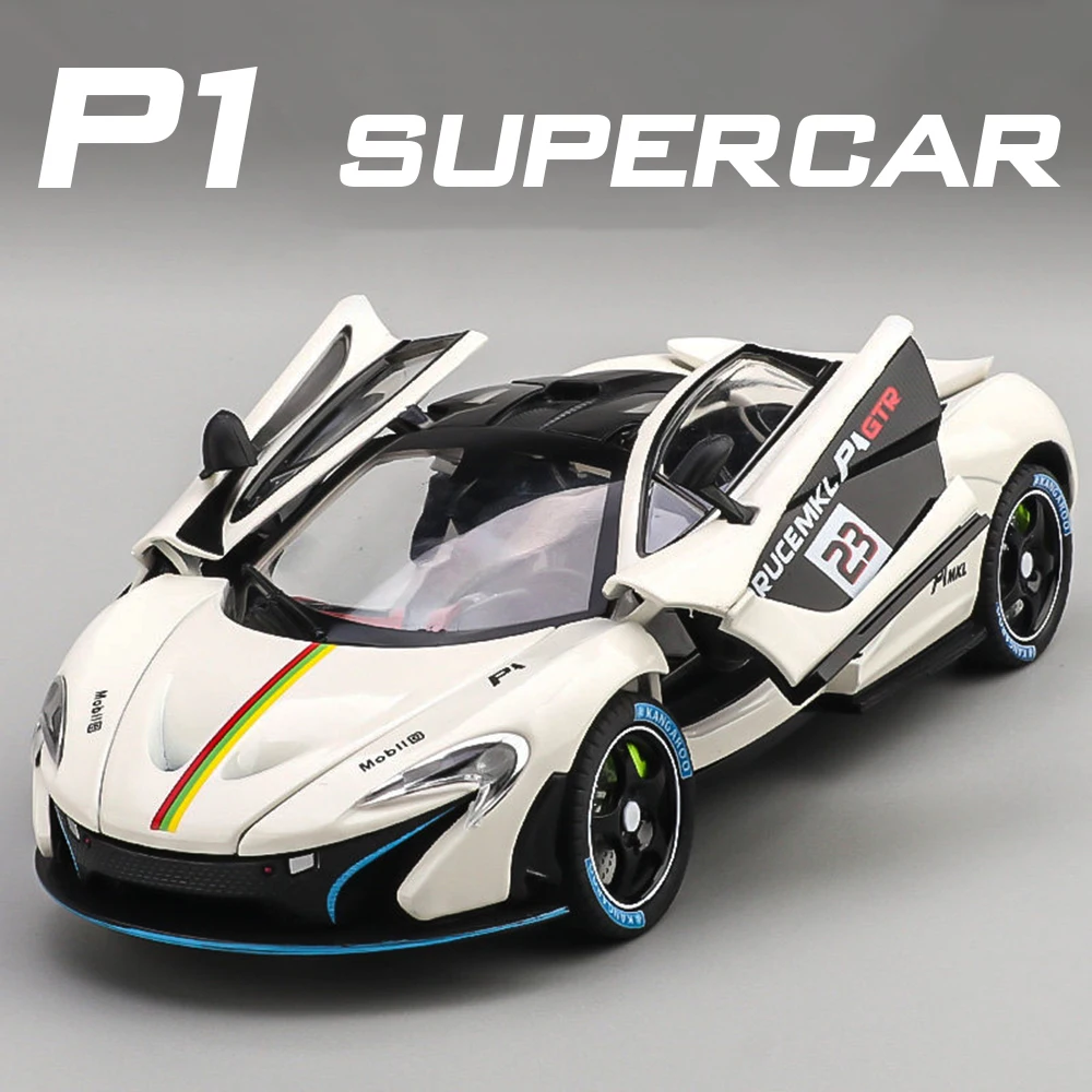 

1:24 P1 720S Sports Supercar Models Toys Alloy Diecast Wheel Pull Back Miniature Sports Cars Doors Opened Car Birthday Gifts