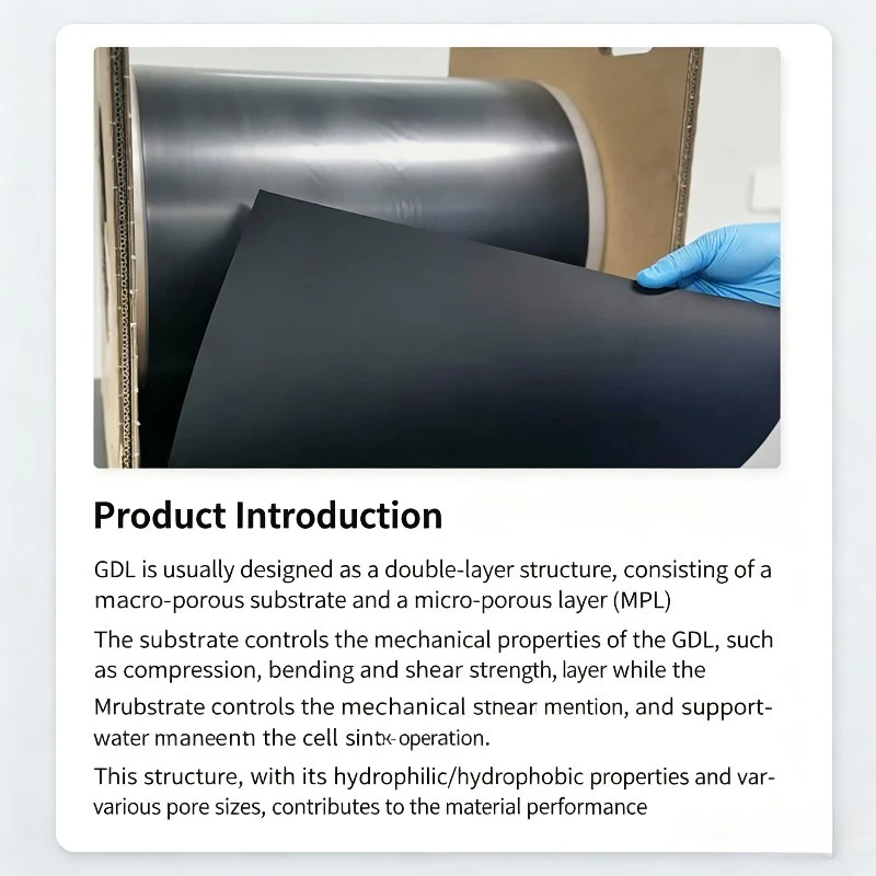 22BB 36BB GDL Gas Diffusion Layer Hydrophobic Carbon Paper with MPL for Fuel Cell Lab Electrochemical Test