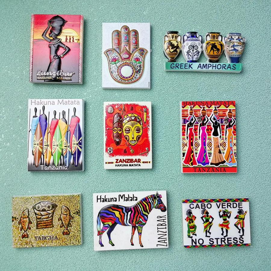 

Souvenirs from around the world, Tanzania refrigerators, stickers, decorations of African culture, 3D wedding gifts for couples