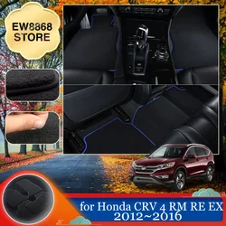 Car Floor Matย for Honda CRV 4 CR-V RM RE EX EXL 2012~2016 2013 2014 Auto Foot Cover Carpet Parts Pad Rug Custom Panel Accessorie