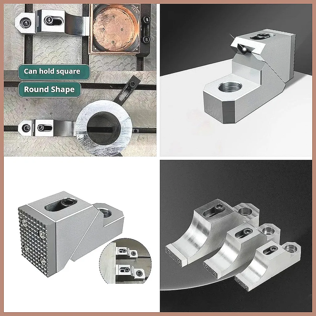 

Precision CNC Fixture Clamp, 1PCS Flat End Bench Vice Clamps, Jaw Width, Steel Workholding Fixturing for Milling Drilling