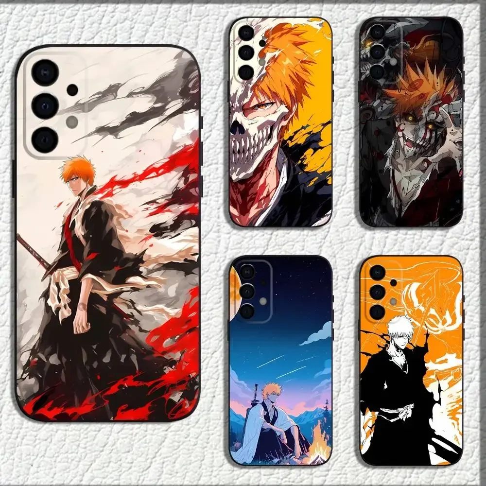B-Bleach K-Kurosaki Ichigo Phone Case For Samsung Galaxy A12,13,A30,31,32,20,A22,A40,41,52,A71,73,Note20 Soft Black Shell