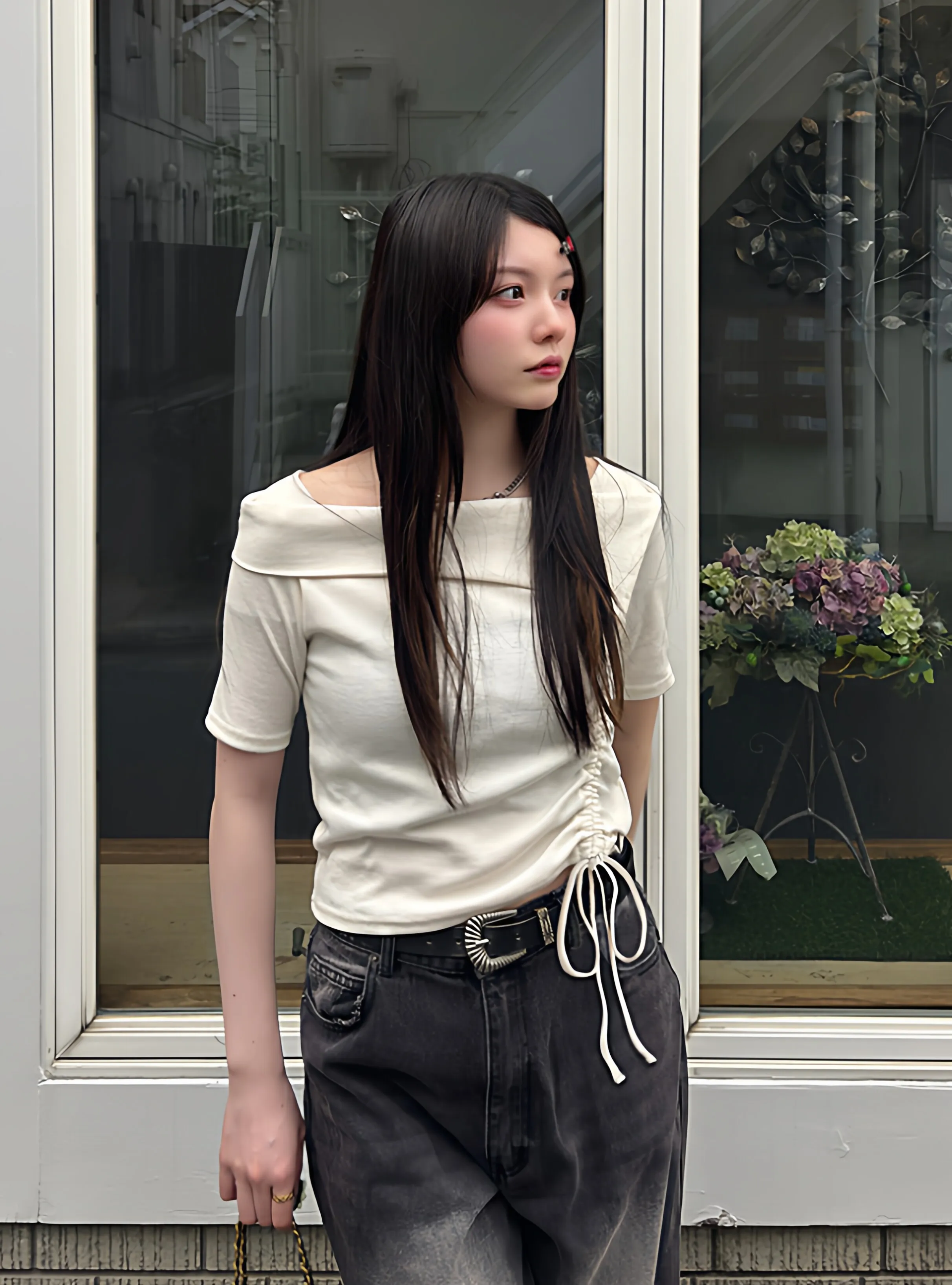 Japanese Elegant Sweet Plush Splicing Letter Embroidery Round Neck Short Sleeve Simple Versatile Slim Knitted Sweater Tops Women