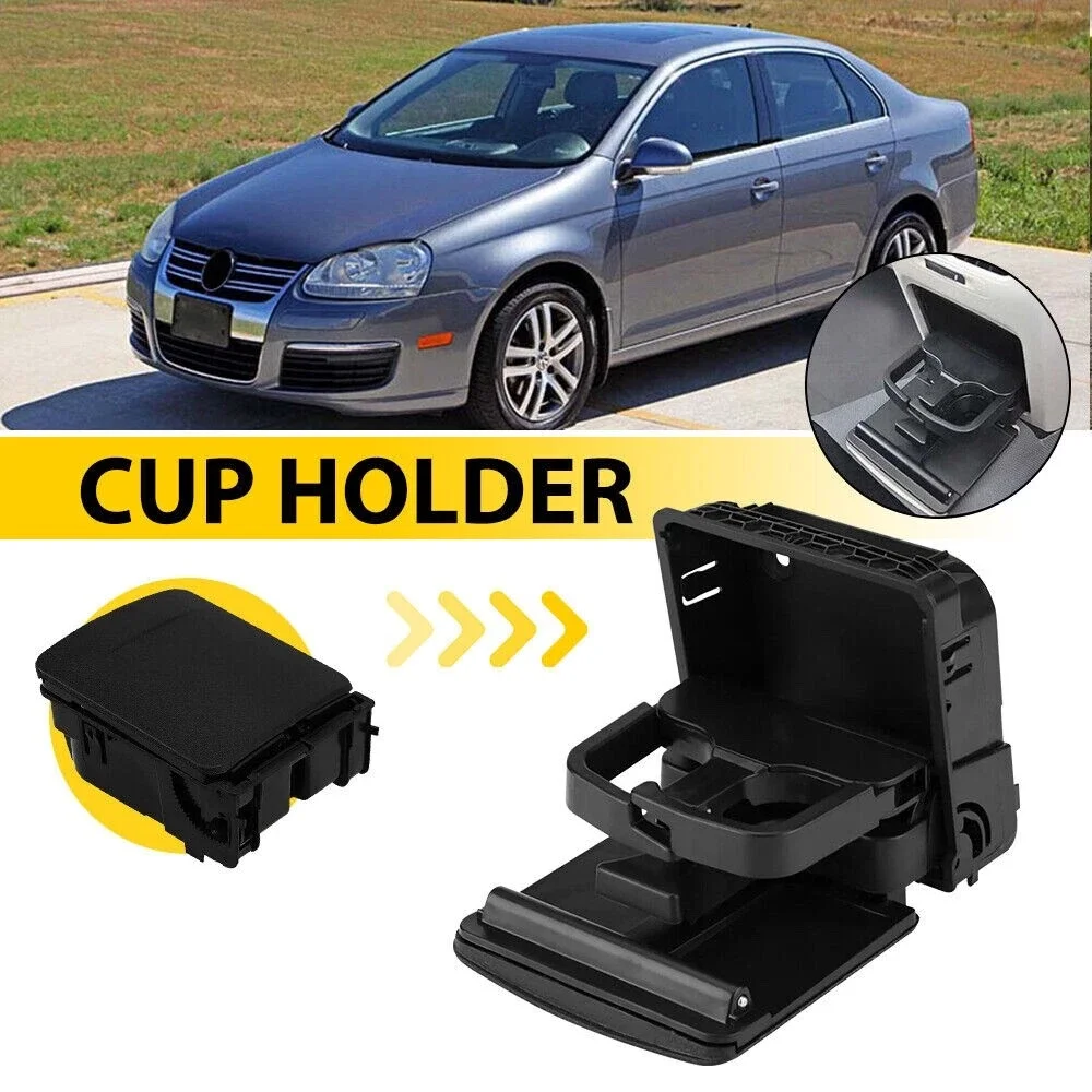 

Auto Armrest Rear Cup Holder Durable ABS Cup Mount 1K0862532F for VW Golf-MK5 MK6 2006-2011 New