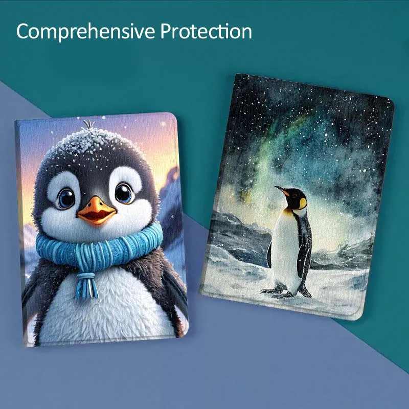 

Penguin Art Popular Gift For Huawei MediaPad T5 T10s M6 M5Lite SE Honor Tab 5 6 7 V7 V8 X8a X9a Pro Soft Tablet Case