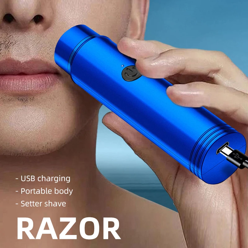 Portable Mini Electric Shaver Razor For Women Men Hair Trimmer Clipper USB Rechargeable Barber Shaving Tool Home Travel Car Use