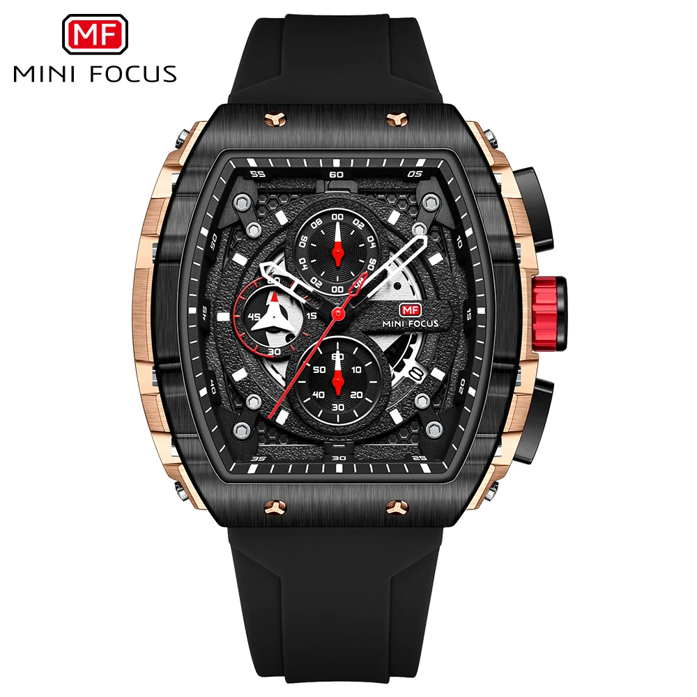 New Fashion Watches Men Top Brand Barrel Shaped Quartz Wristwatch Business Casual Stainless Steel Case Waterproof Orologio Uomo