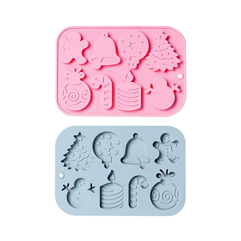 

8-cavity Christmas Silicone Baking Molds, Nonstick Silicone Cake Molds for Making Holiday Chocolate Candy, Soap, Candles