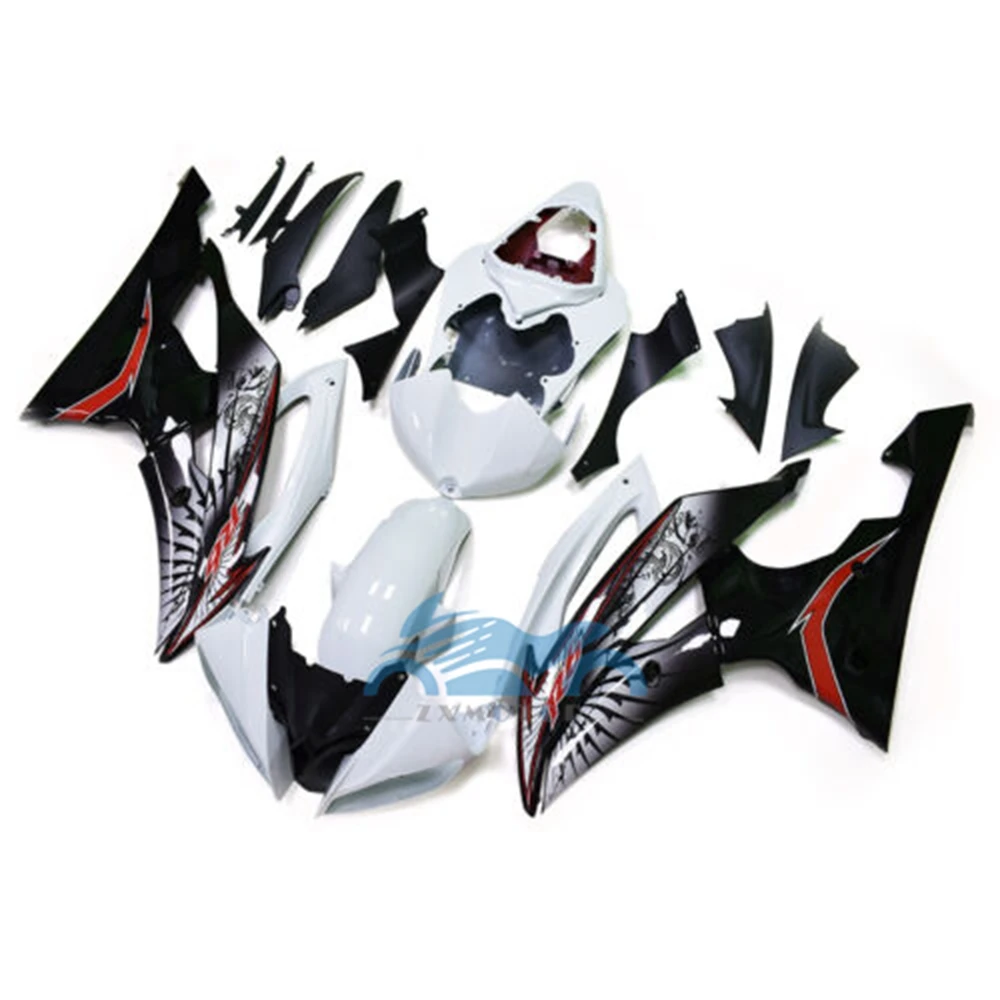 High Quality Injection Fairing kit for YAMAHA YZF R6 2008 2009-2015 yamaha r6 08-15 White Black Body Frame