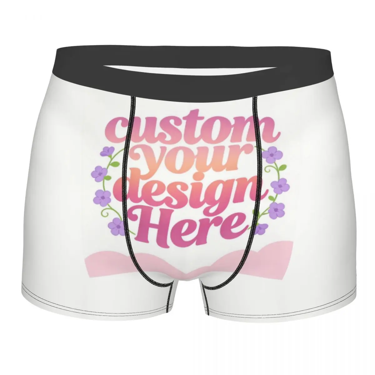 

Custom Your Photo Logo Text Underwear Men Breathable Personalized Image Boxer Briefs Shorts Panties Soft Underpants For Male