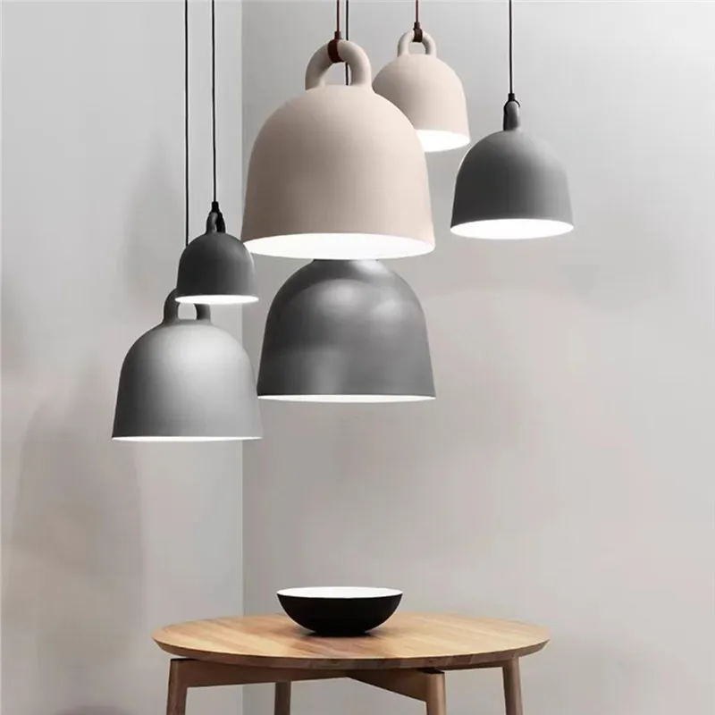 

Bell pendant Lamp Nordic danish design small Light Dining Room Restaurant bar Hanglamp Kitchen Light Home Loft bedside lamp