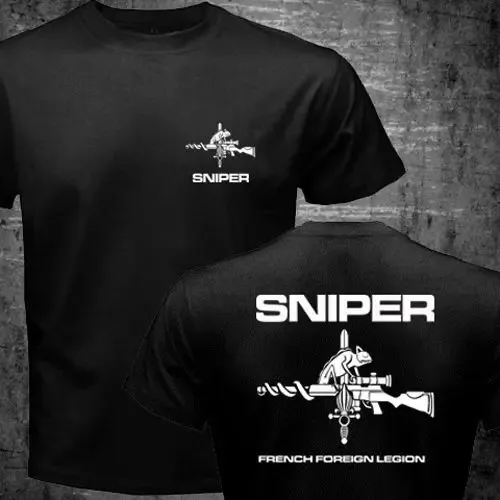 High Quality French Foreign Legion 2e Legion Etrangere T Shirt Men Two Sides Special Forces Sniper Gift Casual  Shirt USA Size