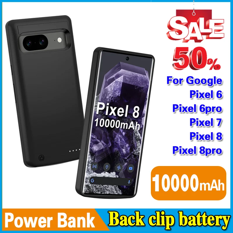 

Back Clip Battery High-Quality Power Bank for Google Pixel6/6pro/7/8/8pro Battery Power Case Powerbank