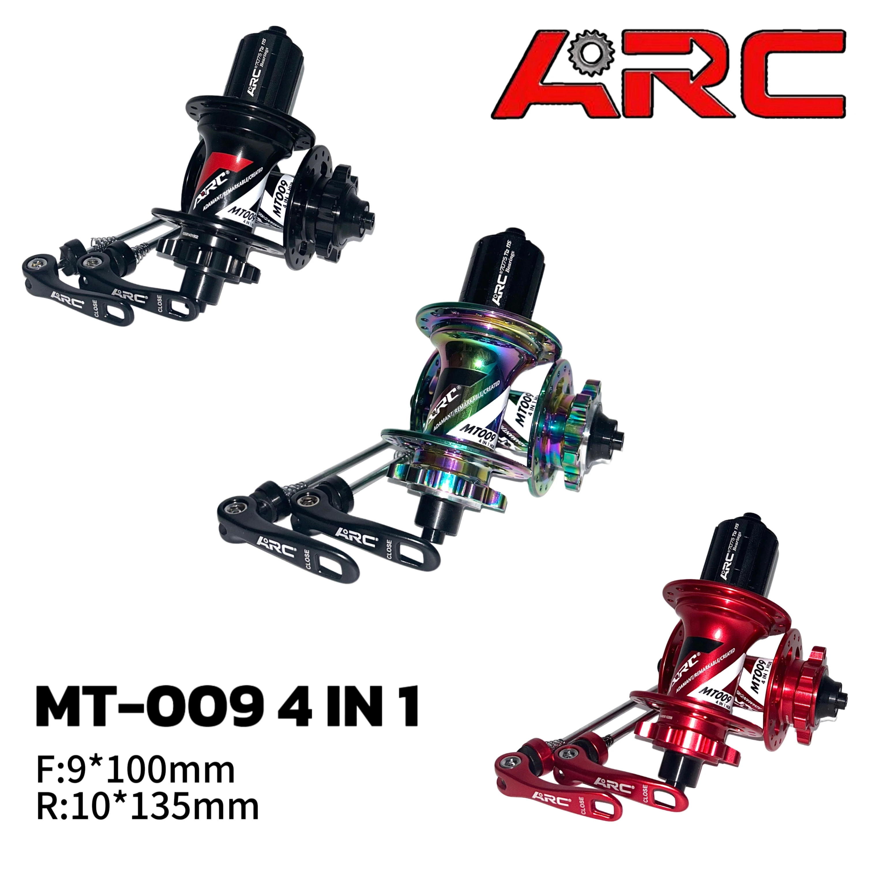 

ARC MT009 4-в-1, 6 шестерен, втулка 9x100 10x135 HG-11S, 32 отверстия, быстросъемная, из алюминиевого сплава, 6 подшипников, дисковый тормоз, втулка для MTB