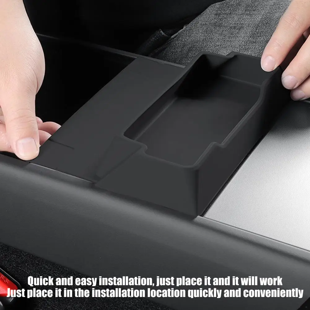 سيارة التحكم المركزي علبة نظارات ل تسلا Model3/Y إطلاق 2025 + العرعر سيليكون مسند الذراع صندوق تخزين المنظم اكسسوارات G9S1 #4