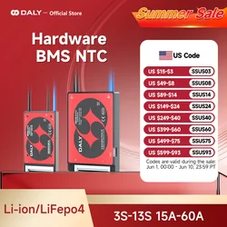 DALY BMS 10S 36V Li-ion BMS with NTC 7S 24V 13S 48V for 3.7V Power Battery 18650 3.2V Lifepo4 4S 12V 8S 24V E-bike BMS
