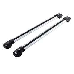 2Pcs Universal Car Roof Rack Crossbar Adjustable Aluminum Luggage Carrier Roof Rails for SUV 120cm Waterproof Storage
