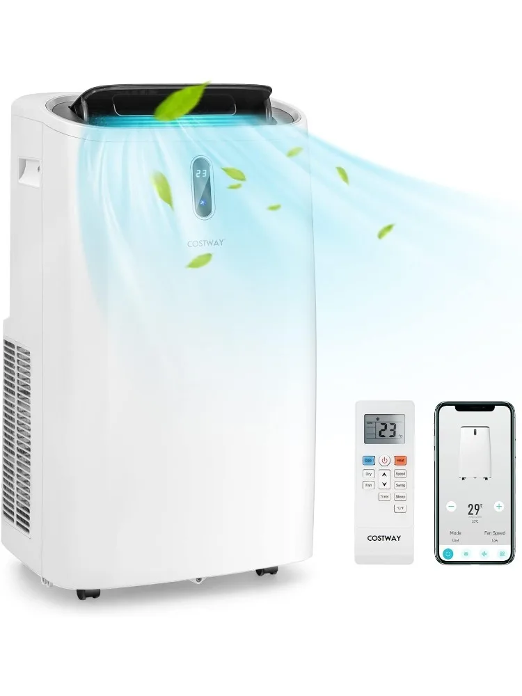 14000 BTU AC Unit, Fan, Heat & Dehumidifier, Alexa Voice-Enabled, with WiFi Smart App Control,Cools up to