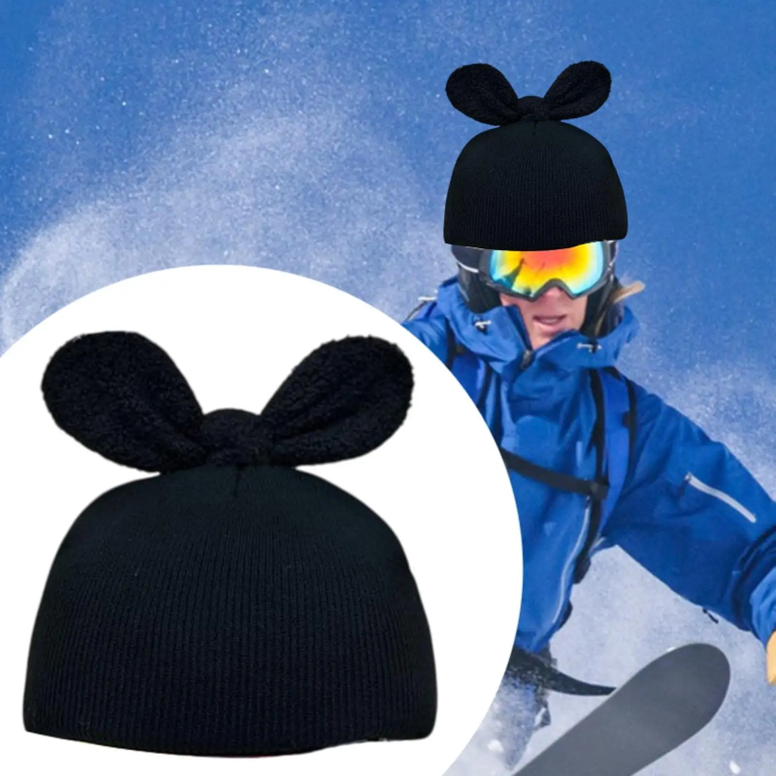 Funda para casco de esquí, accesorios deportivos de invierno de punto elástico, decoración para casco, funda para casco de nieve para mujeres y hombres, patinaje, esquí