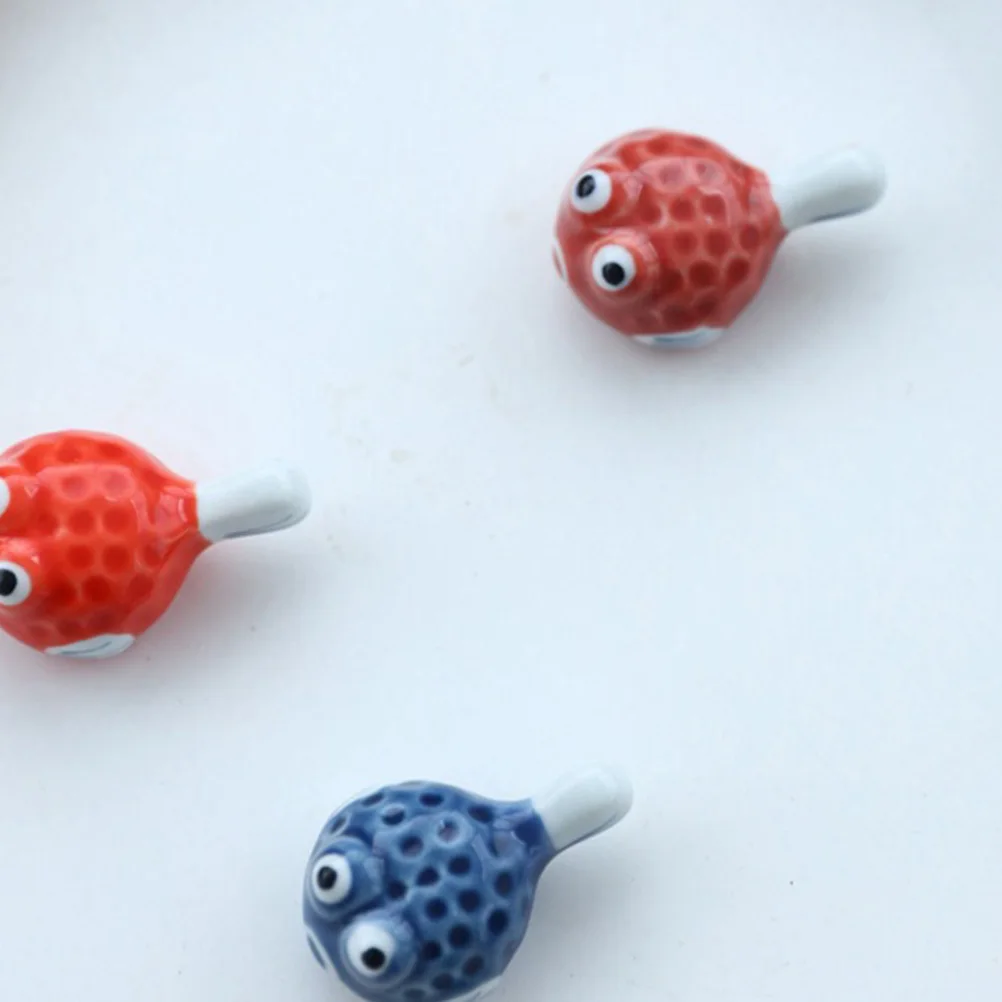 

7 Pcs Chopsticks Stand Ceramics Spoon Holder Dinner Table Decoration Fish Shaped Rests
