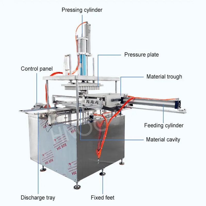 HNOC Mung Bean Powder Cake Forming Machine Pet Industry Dog Food Make Machine Polvoron Machine