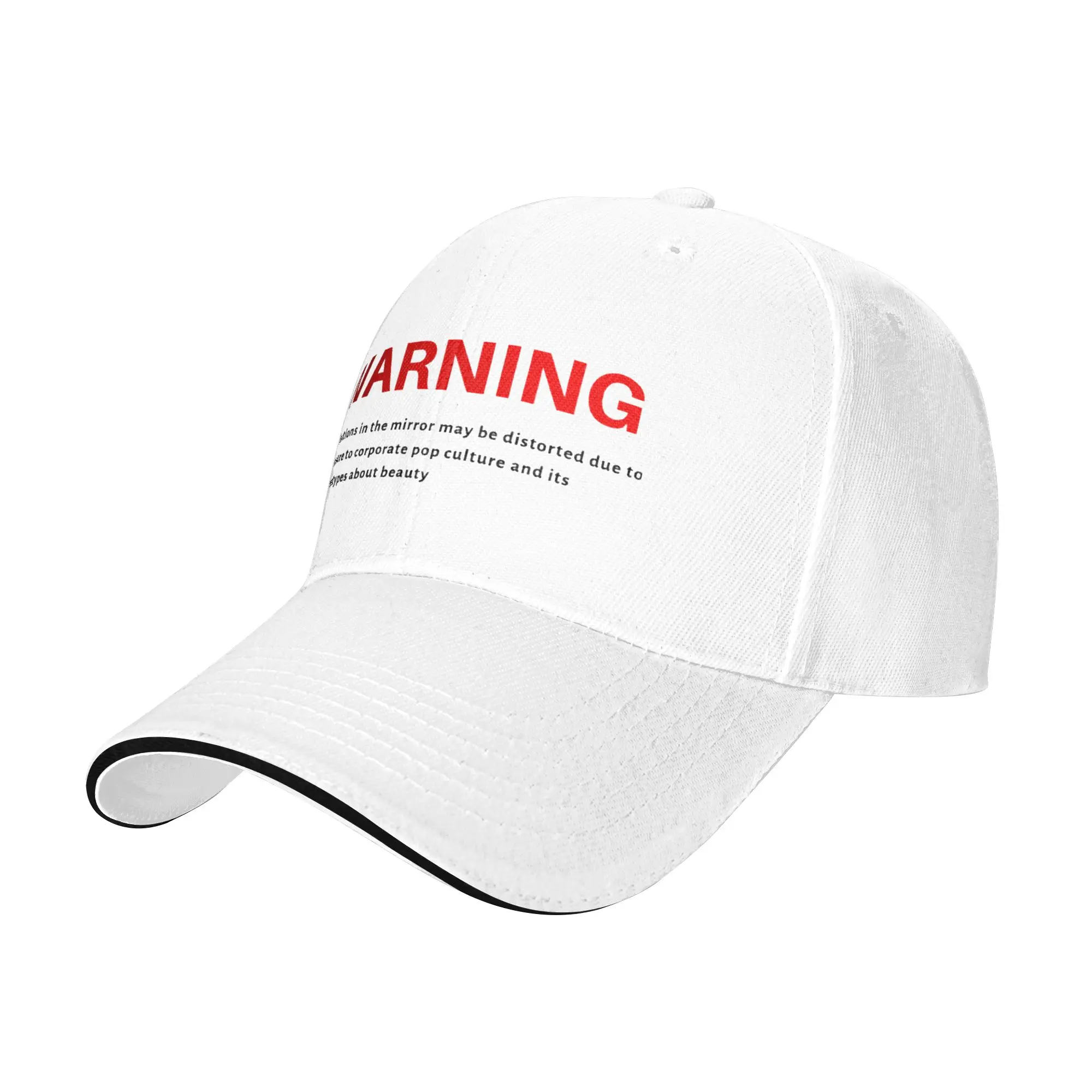 reflections in the mirror may be distorted due to exposure to corporate pop culture and its stereotypes  A Baseball Cap Hat