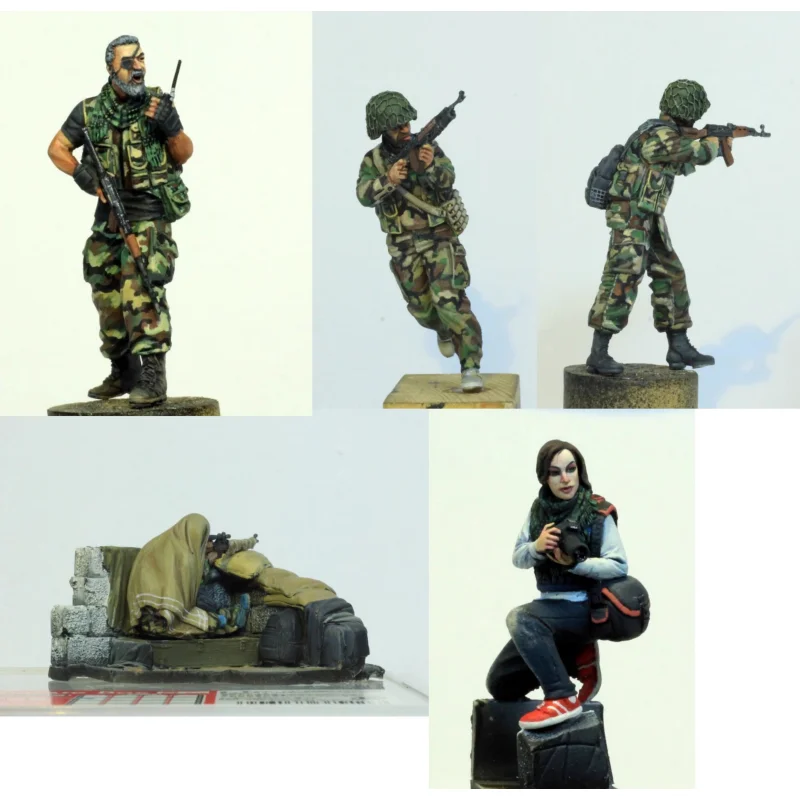 

1/35 Resin model Kit GK, military theme, (5 figures plus base) unassembled and unpainted 564