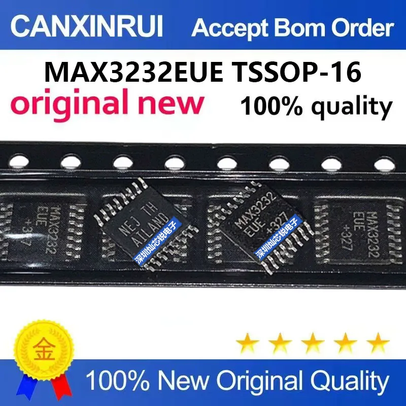 (5-100pieces)Brand New Original MAX3232EUE SMD TSSOP16 RS232 Transceiver IC