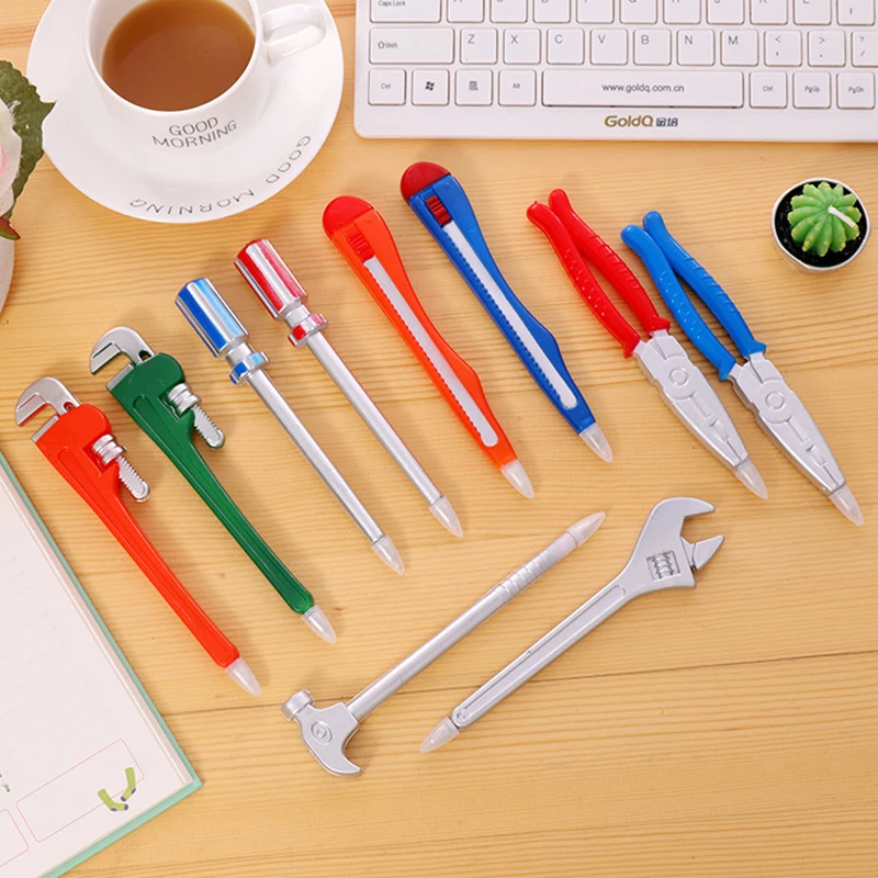 Cartoon Hardware Tools Hammers Wrenches Ball Pen 0.5mm Ink Ballpoint Pen School Office Student Writing Supplies Stationery Gifts