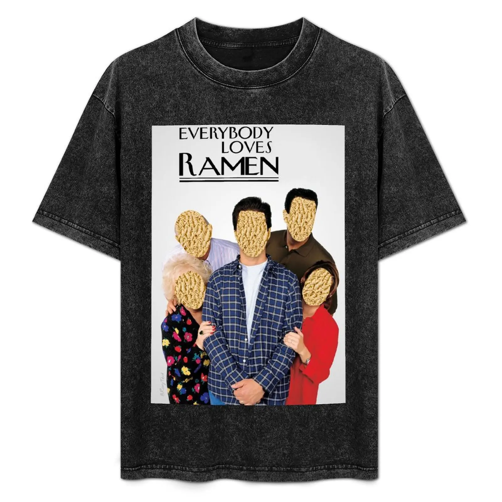 

Everybody Loves Ramen T-Shirt Casual Fashion Short Sleeve Cotton T-Shirt