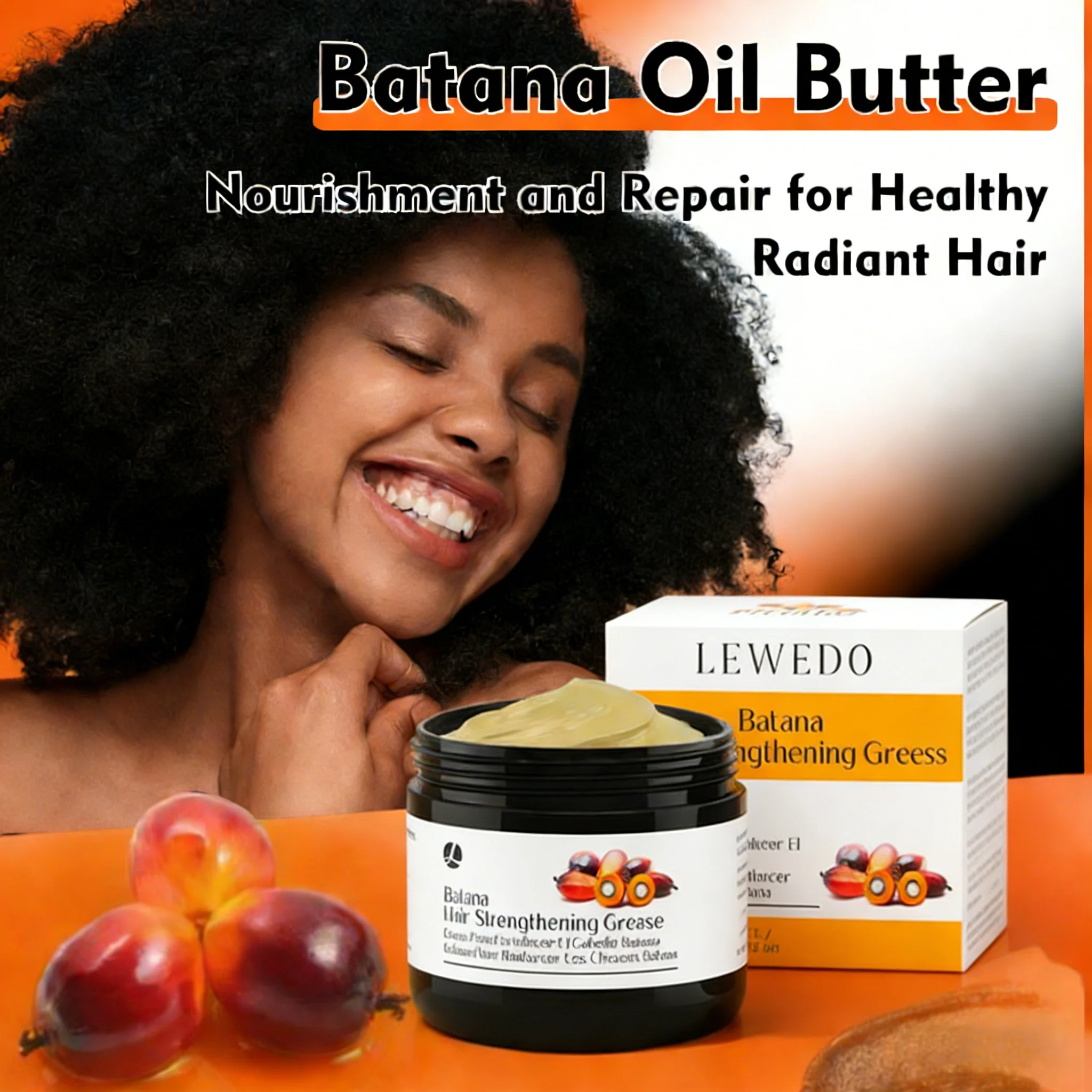 Batana Butter Hair Repair Oil Nourishing Hair Oil Anti-Frizz Deep Repair Damaged Anti Hair Loss Breakage Hair Growth Oil Mask
