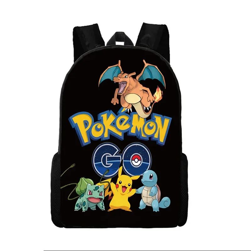 MINISO Kawaii Pokemon Backpack Pikachu Student School Bag Cartoon Animation Accessories Backpack Cartoon School Bag Mochila