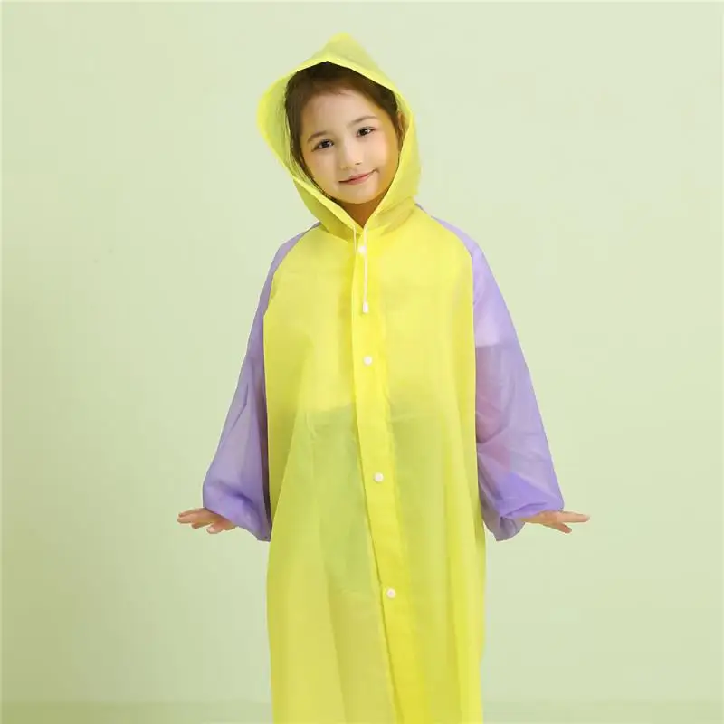 Children Rain Poncho Non-Disposable Travel Rain Gear Coat Outdoor Hiking Accessories Child Raincoat Kids Rainwear Waterproof