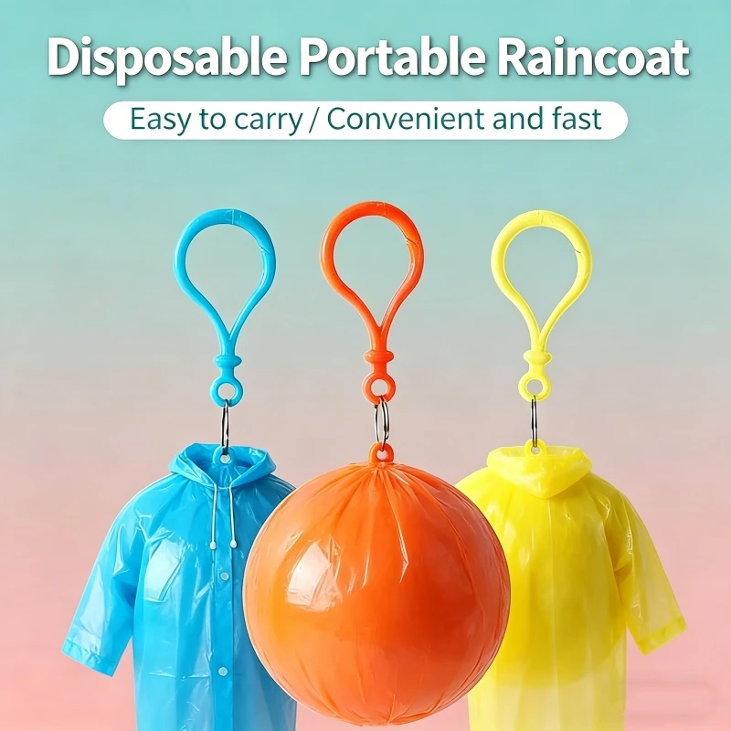 Portable compression spherical disposable raincoat for outdoor travel and drifting, suitable for adult men and women