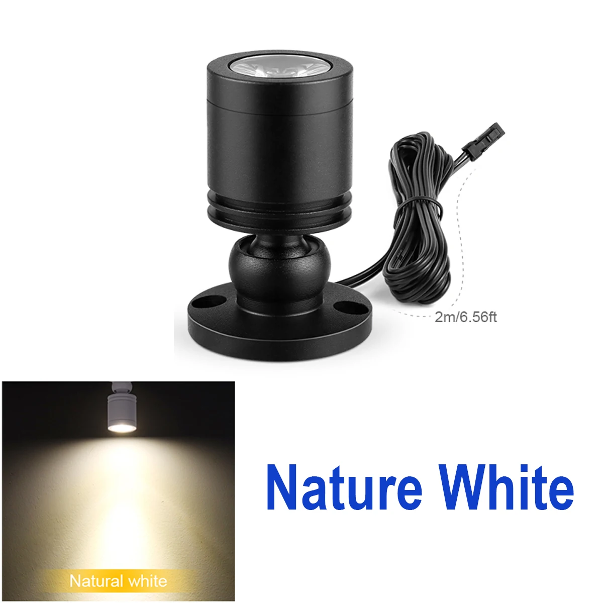 DC12V LED-Mini-Strahler mit Dupont-Schnittstelle, Kalt-/Warm-/Naturweiß-Spot-Lampe für Innenbeleuchtung