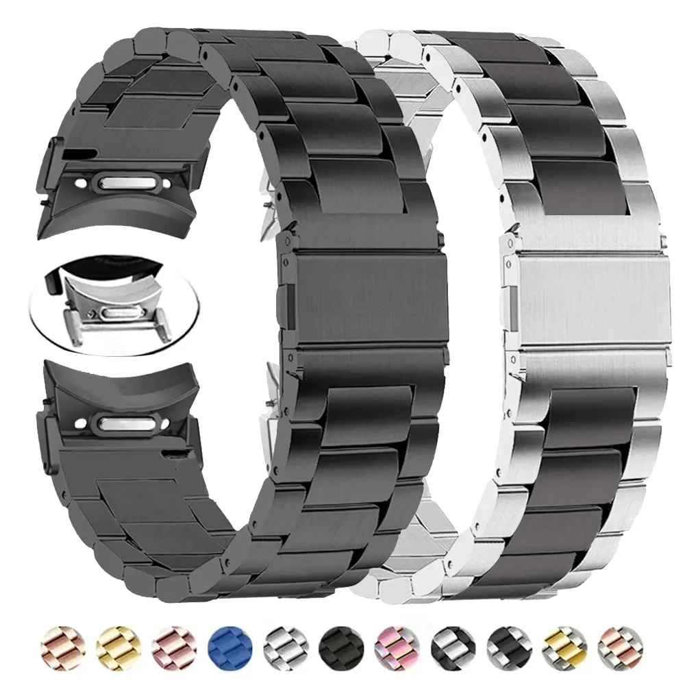 Quick 스테인레스 스틸 밴드 Samsung Galaxy Watch 6 4 5 pro 40 44mm 45mm 42 46mm 갭 스트랩 watch6 클래식 43mm 47mm