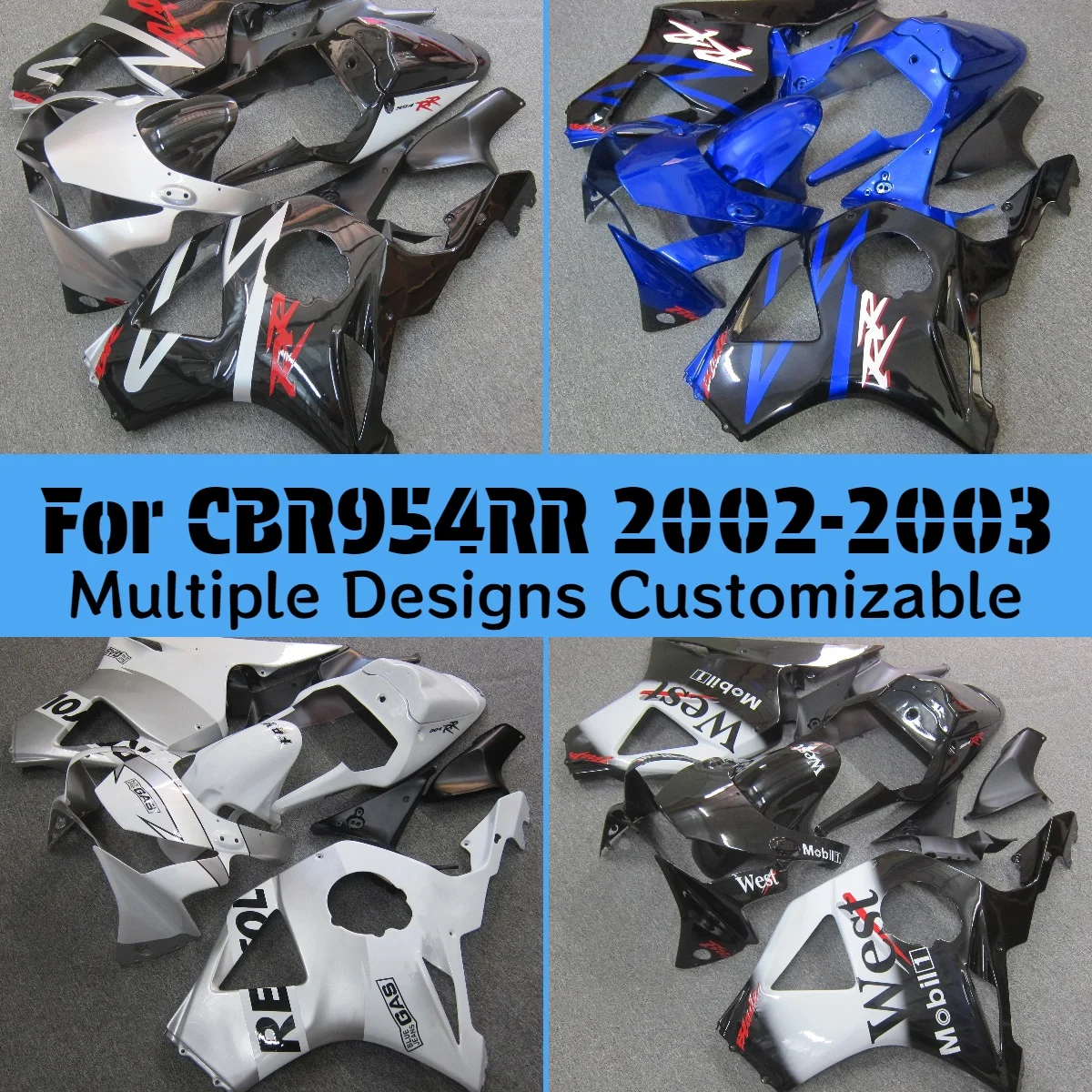 

Fairing Body Kit CBR 954RR 2002 2003 Injection ABS Plastic Motorcycle Fairings for HONDA CBR900RR 02 03