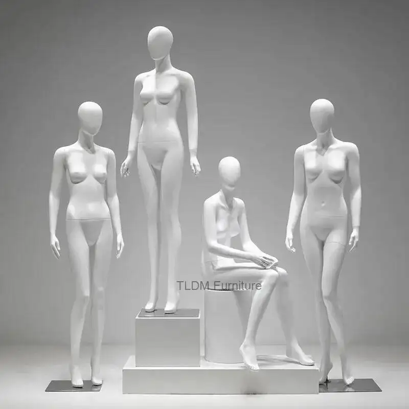 

Женский манекен в корейском стиле, полноразмерный демонстрационный манекен-торс со съемными руками для витрин магазинов женской одежды JT40M