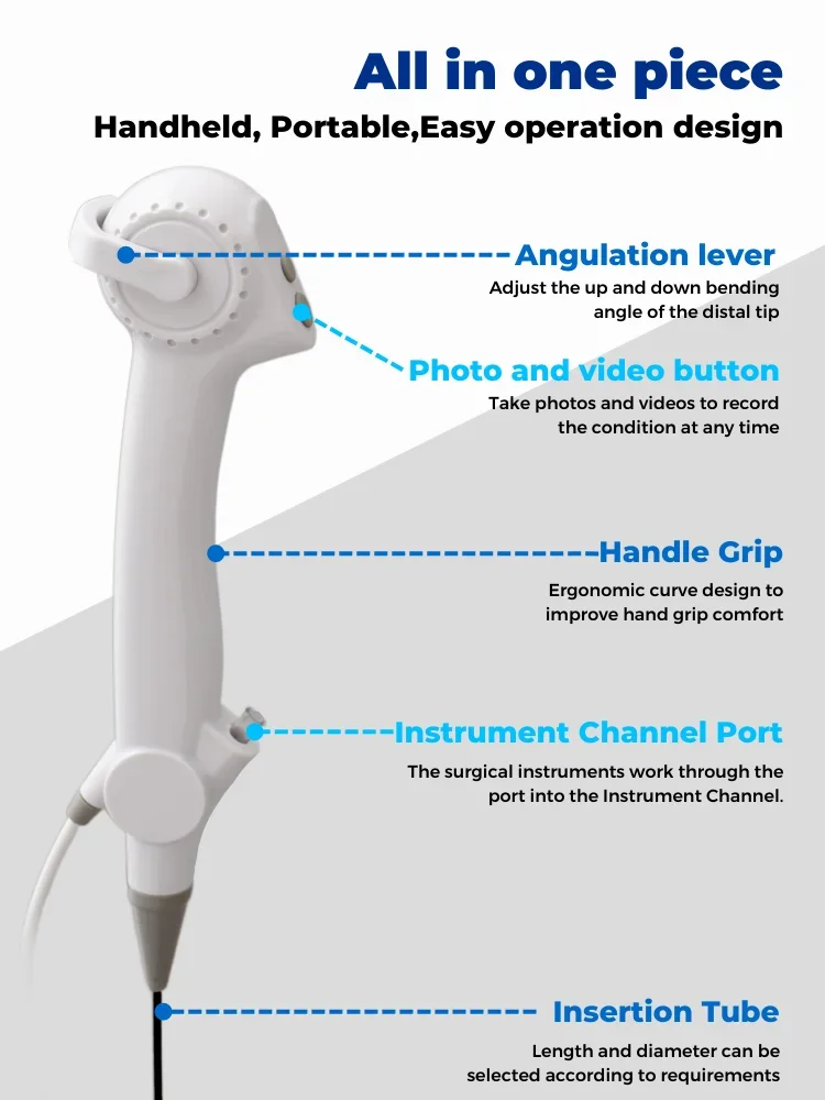 BESDATA Medical Single Use 7.5/8.5Fr Flexible Video Ureteroscope Cystoscope With 1.2mm Working Channel Uological Surgery