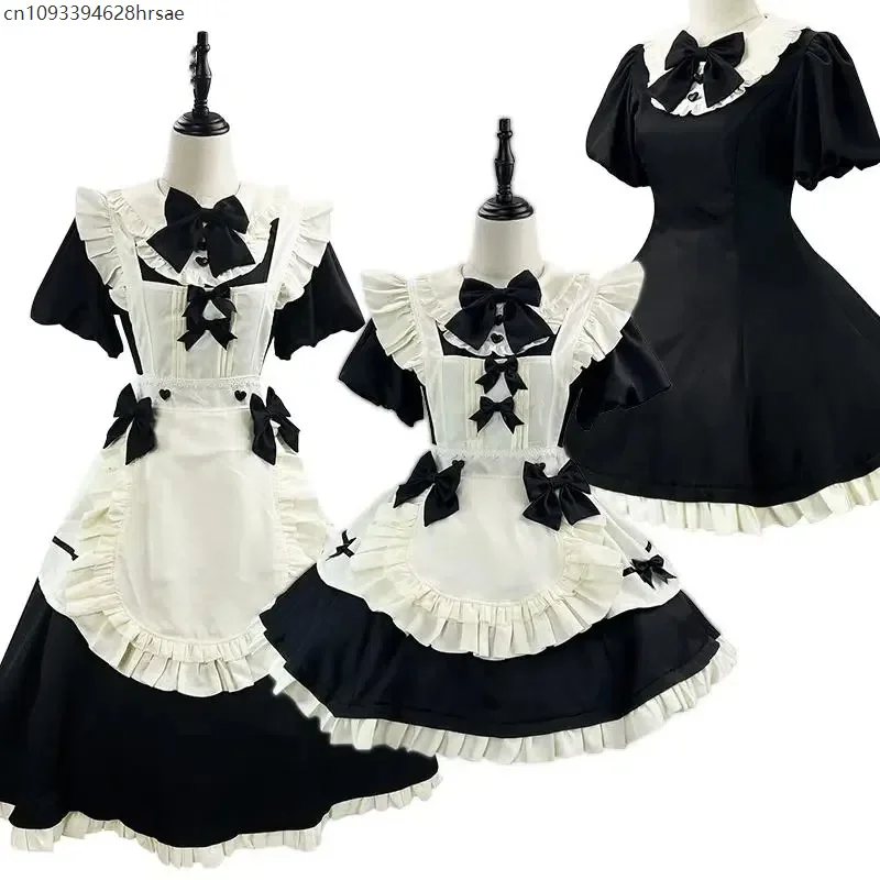 

2025 Black Lolita Anime Cosplay Costume Carnival Comic Exhibition Dress Women Suit Vintage European Maid Clothing