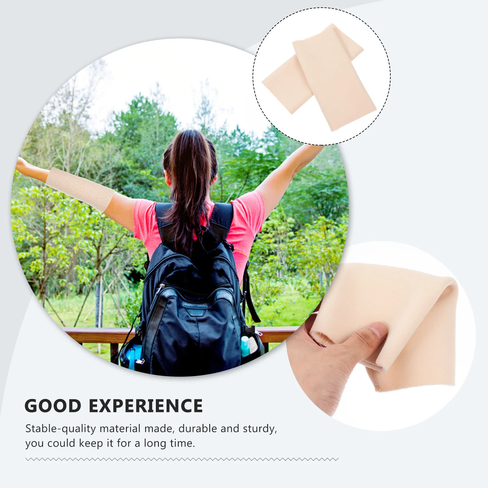 

Winter Joint Elbow Protector Beige L Size Sports Arm Sleeve Protective Elbow Guards Durable Breathable Anti Cold Support For